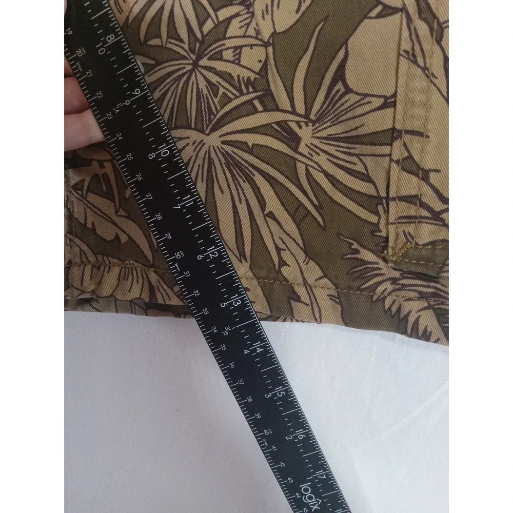 Levi's Tropical Leaf Print Cargo Shorts Men's W32 Brown Green Hawaiian Cotton